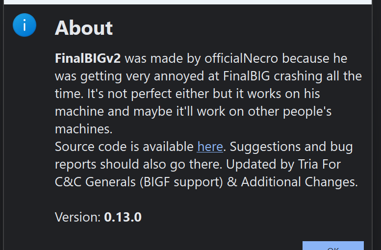 .BIG files editor (BFME, C&C:Generals)
